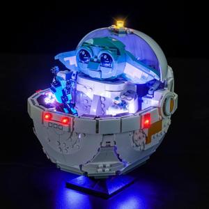 Upgraded Led Light Kit Compatible with Lego Star Wars Grogu with Hover Pram Building Set, Lights Decoration Compatible with Lego 75403 (Model Not Included)