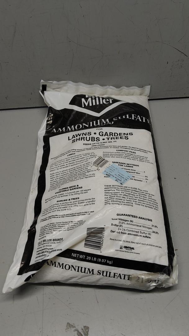 20-Pound Bag Of Lilly Miller Ammonium Sulfate