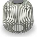 LUUK Studio Solis Solar Table Lamp, Lantern Design, Forest Green, Size L
