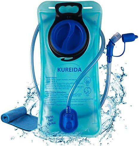 KUREIDA Hydration Bladder 2L-3L,Leak Proof Water Reservoir,BPA Free,Wide Opening, Military Water Bladder Combined with Hydration Backpacks for Biking Hiking Running Camping Climbing.