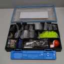 472PCS Fishing Accessories Kit, Waterproof Tackle Box with Tackle Included, Fishing Gifts for Men Included Hooks, Weights, Pliers,Fishing Gear and Equipment for Bass Trout