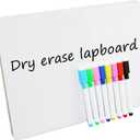 6 Pack Dry Erase LapBoards Double Sided 11.2 x 8.3 Inch Dry Erase Boards with 8 Pcs Markers Whiteboards for Office Students Classroom Teacher Supplies