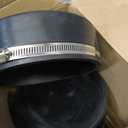 3 Pack 6 Inch Flexible PVC Pipe Cap with Stainless Steel Clamps - Black Durable End Caps for Drainage, Wastewater & Vent Pipes, Above/below Ground Use