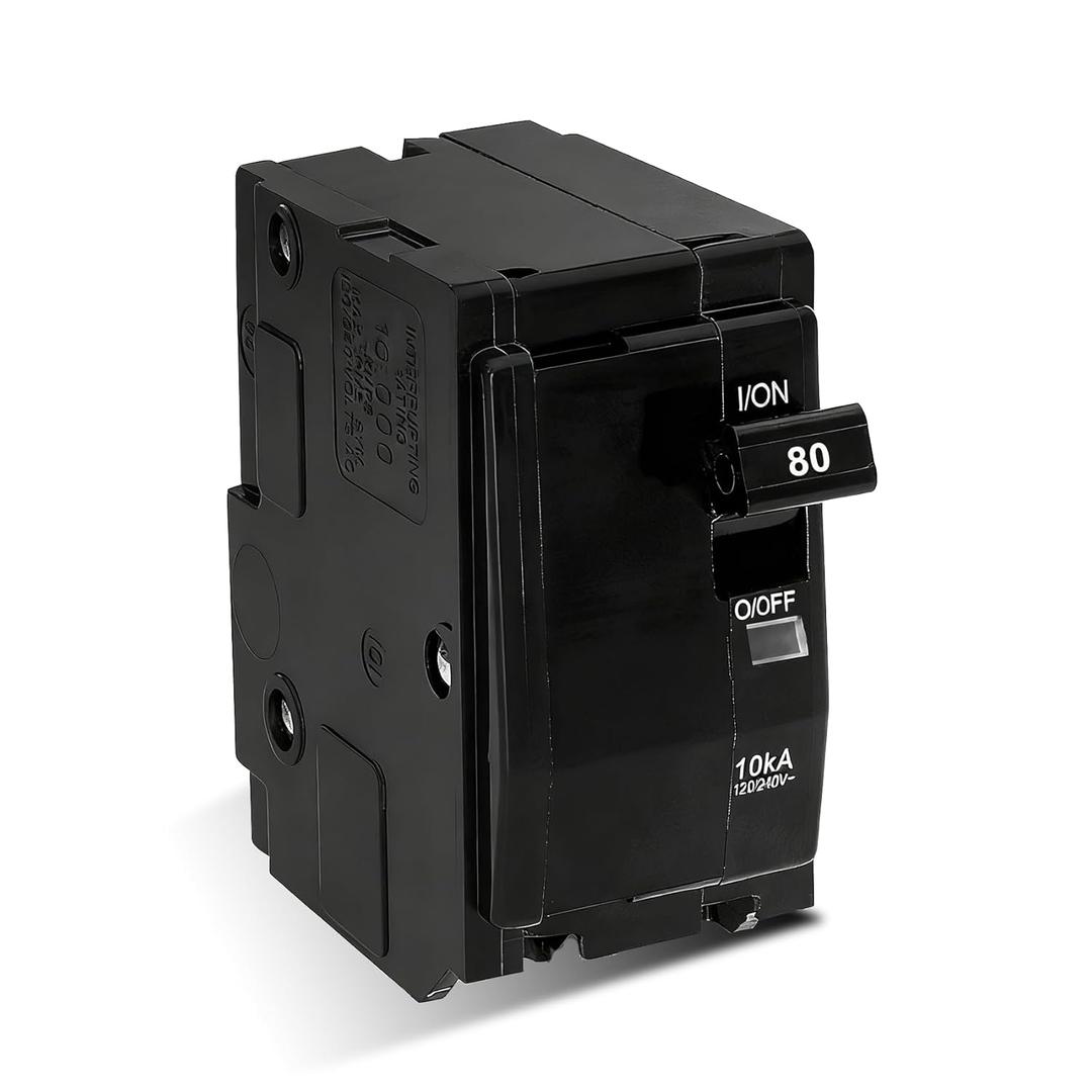 QO220CP 20-Amp 2-Pole Circuit Breaker - Compatible with SD QO Load Centers, CSEDs, and NQOD Panel Boards, Rated 120/240 VAC, 10kA, Plug-in Mount, Visi-Trip Indicator