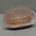 2 Pack Bread Basket with Lid, Wicker Bread Basket for Serving, Imitation Rattan Bread Basket, Oval Woven Fruit Basket with Cover for Food Vegetables Display (15.7x11.8x4.9 Inch)