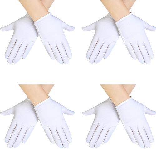 SATINIOR White Kids Gloves White Cotton Cosplay Costume Dress Wrist Formal Gloves for Party Girls Boys
