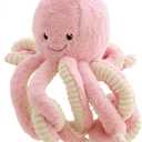 Cute Cartoon Octopus Plush Doll Toys Gift Sea Stuffed Toys for Kids and Lovers Home Decor (Pink, 15.7-Inch)