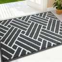 OLANLY Indoor Door Mat, 36x24 Inch, Dirt Resistant and Absorbent, Non-Slip Rubber Backing Floor Mats, Easy Clean Low-Profile Doormat for Entryway, Front Door, and Inside Entrance, Charcoal
