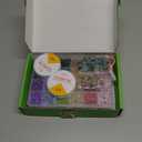 Bamboo Shape Glass Beads, 6 * 12mm 48 Assorted Colours Crystal Beads for Jewelry Making, Art and Craft, Friendship Bracelets,Necklace (Multicolor-Style 2)