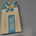 Silicone Countertop Tray  2 Piece Small Bathroom Vanity Organizer for Soap Dispenser, Lotion Bottles, Perfume, Candles, Keys  Shatterproof Sink Tray (2 Piece - Small (7.8" x 3.9" x 0.8"), White)