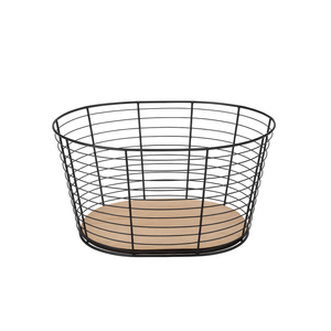 Basket Set of 1 – Rectangular Woven Storage Basket with Handles – Size 15x9 in