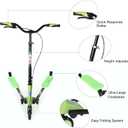 Swing Wiggle Scooter, 3 Wheels Drifting Folding Kick Scooter with 4-Level Adjustable Height/Foldable for Kids/Teen/Adult Age 6+ Years Old