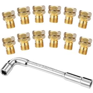 GRLP4 LP Gas Conversion Kit - 12 PCS Brass Propane Orifices Fit for Frigidaire, Kenmore, Electrolux Range Cooktop Stove, Gas to Propane Conversion Kit, Replaces AP5608114, 318565427, 2319698