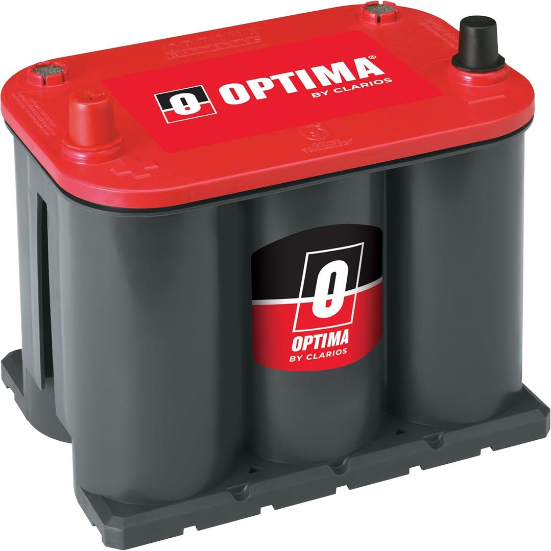 OPTIMA Batteries High Performance 25 RedTop Sealed AGM Car, Truck, and SUV Starting Battery, 720 CCA, SAE Terminal, Maintenance Free, Versitile Mounting