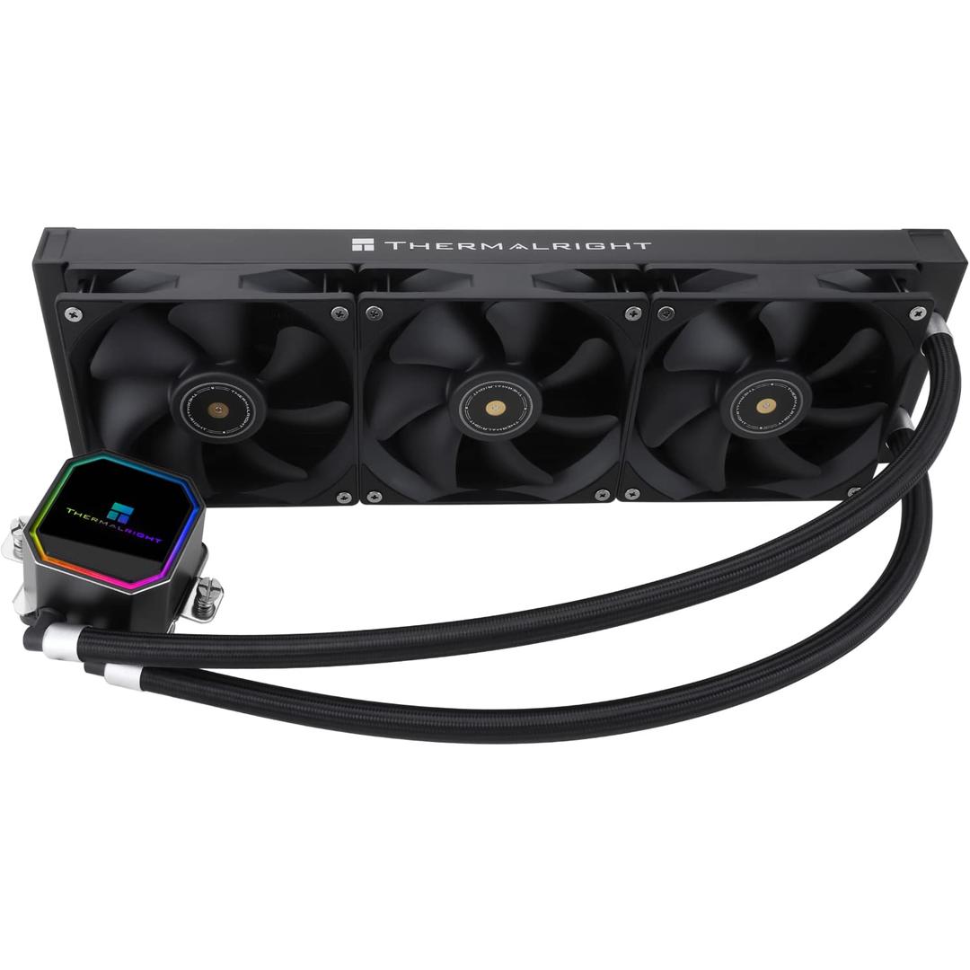Thermalright Frozen Prism 360 Black CPU Liquid Cooler, Efficient PWM Controlled Pump 3300RPM,TL-E12 V2 Series PWM Fan3,Water Cooling Computer Parts, for AMD AM4/AM5,Intel 1150/1156/1200/1700/2011
