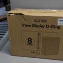 SUNEE 3 Ring Binder 2 Inch 8 Pack, Clear View Binder Three Ring PVC-Free (Fit 8.5x11 Inches) for School or Office Supplies, White