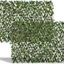 DOEWORKS Expandable Faux Ivy Trellis Fence, Patio Privacy Screen, 2 Pack