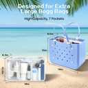 XYFuuee Beach Bag Organizer Inserts for Original Large Bogg Bag Accessories with 8 Removable Metal Fasteners, Lightweight Mesh Insert Divider Pouch, Organizing Rubber Tote, Save Space, White XL