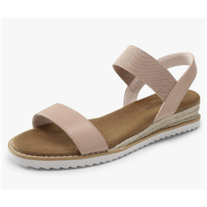 DREAM PAIRS Women's Espadrilles Ankle Stretch Elastic Strap Open Toe Comfortable Wedges Flats Spring Dressy Sandals Shoes 2026 for Women