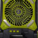 22000mAh Camping Solar Fan, Dual-Panel Rechargeable Solar Powered Fan with LED Light, 5 Adjustable Speeds Battery Powered Portable Fans, USB-C Fans for Travel Tent Home Camping Accessories (Green)
