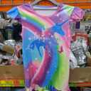 COTRIO Girls Nightgowns Toddler Nightgown Kid Pajamas 2 Pack Princess Night Dress Sleep Nighties Flutter Sleeve Nightshirt Size 150