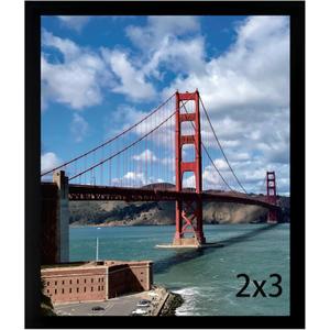 LUCKYLIFE 2x3 Picture Frame, Black Photo Frames for Wall and Tabletop, Pack of 1