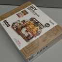 Rowood Coffee Miniature House Kit, DIY Miniature Dollhouse Kits Gifts for Adults to Build, Wooden Adults Crafts, Mini Model Kits with LED, Birthday for Adult (NO.17 Cafe)