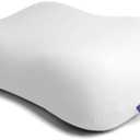 C CUSHION LAB Deep Sleep Pillow, Patented Ergonomic Contour Design for Side & Back Sleepers, Orthopedic Cervical Shape Gently Cradles Head & Provides Neck Support & Shoulder Pain Relief - Calm Green, Size 35*60 cm
