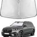 EcoNour Windshield Sunshade Compatible for Mercedes Benz GLS 2020-2025 2026 | Sun Visor for Front Windshield & Window Sun Shade Cover, UV Heat Blocker & Protector, Car Accessories
