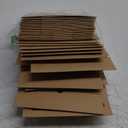 qiqee 50Packs Auto-pop up Kraft Cookie Boxes for Gift Giving 8x5.3x2 inch Brown Treat Box with Window One Second Folding Bakery Box for Donuts Candies and Biscuit