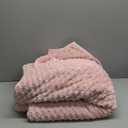 Wemore Fleece Weighted Blanket for Adults (60" x 80" 15lbs, Pink), Dual Sided Cozy Soft Sherpa Heavy Blanket, 3D Imitation Turtle Shell Warm Jacquard Flannel Weighted Blankets for Couch and Bed