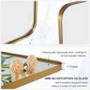 ANDY STAR Gold Bathroom Mirrors for Over Sink, 24x32 Inch Brushed Gold Wall Mirror, Rectangular Metal Framed Vanity Mirror -Modern Clean Design with Superior Stainless Steel Frame
