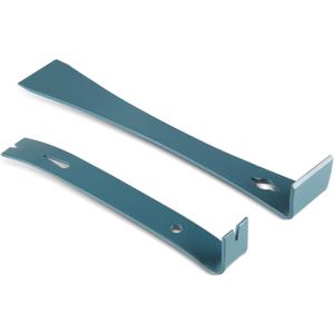 2pc 7-1/4" & 9-1/4 Flat Pry bar, Teardrop Nail Puller,High-Carbon Steel,Gray