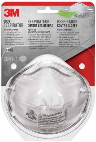 3M 8246 Household Cleanser Odor Respirator,R95 Non-Valved, Disposable Respirator, 1-Pack