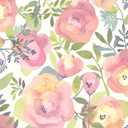 NuWallpaper Peachy Keen Peel and Stick Wallpaper, Pink Floral Removable Contact Paper for Walls, Self Adhesive Wall Covering for Bedroom Living Room Accent Wall 20.5-in x 18-ft