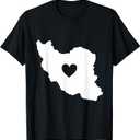 Iran Map Symbol Heart | Iranian Persian Love | Gift T-Shirt, S
