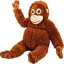 Punch Monkey Plush Toys, Punch The Monkey Soft Stuffed Animals Throw Pillow, Huggable Cuddly Orangutan Zoo Animal Plushies Doll, Gift for Kids and Adults (Orange)