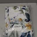 MYSKY HOME Floral Kitchen Tier Curtains 36 Inches Long Grommet Room Darkening Thermal Insulated Half Window Drapes for Small Windows Cafe Bathroom, W52, 2 Panels, Yellow and Blue