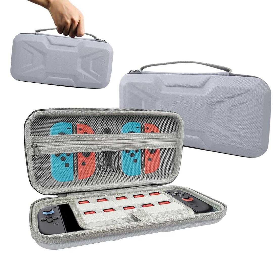 JDSZM Hard Carrying Protective Carrying Bag Case Fit for 2025 New Nintendo Switch 2, Lightweight and Large Capacity, Accessories for Switch 2 (Grayish White)
