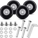 OCGIG Set of 4 Luggage Suitcase Replacement Wheels Repair Axles Repair Kit (50x18mm, 50x18mm)