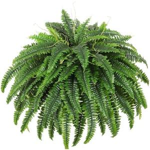 Dkaltm Single Silky Artificial Boston Fern Bush, 49Inch Large Artificial Ferns for Outdoors, Large Faux Ferns Artificial Plants,Suitable for Decorating Office, Living Room Faux Greenery,95Branches