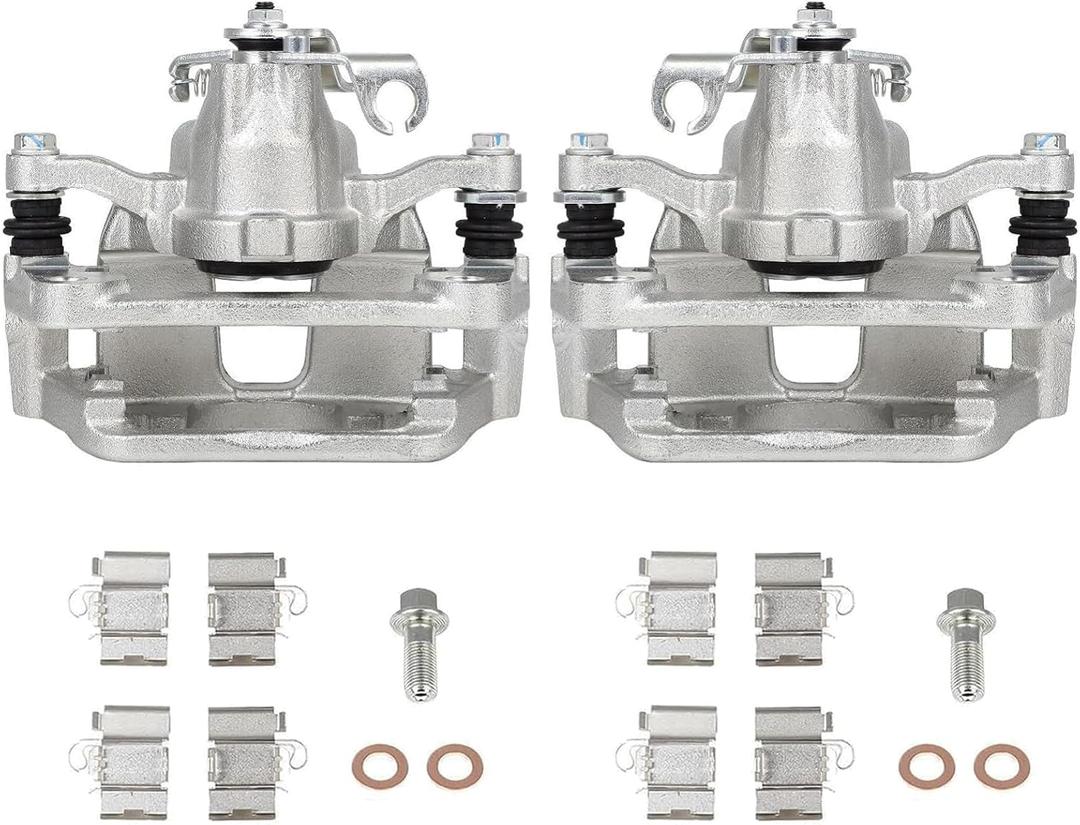 PAROD 18B5399 18B5398 Rear Disc Brake Caliper with Bracket Fit for 2012-2020 Dodge Grand Caravan, 2013-2015 Ram C/V, 2012-2014 VW Routan, 2012-2016 Chrysler Town & Country, Passenger & Driver Side
