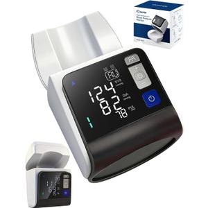 Saker Blood Pressure Monitor Upper Arm, Automatic BP Monitor for Home Use, No-Wrap Auto-Fit Design, Fits 8.5"15.7", Large Display, 4 Users with 199 Readings Each, One-Touch (U90B)
