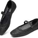 Trary Mary Jane Shoes Women Woven Flats for Women Dressy Ballet Flats Squared Toe Mary Jane Flats Shoes 9.5