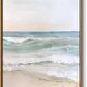 LHZSJWDCCR Coastal Beach Wall Art Prints Abstract Ocean Waves Picture Wall Decor Natural Landscape Painting Modern Framed Seascape Artwork for Living Room Bedroom Bathroom Home Office Décor 16x24 Inch