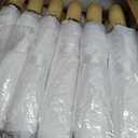 50 Pcs Wedding Umbrellas Bulk Folding Umbrella for Wedding Decorative Parasol Windproof Rainproof for Bridal Shower Bride Groom Photography Props (White), 21 inches