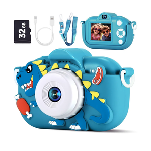 Kids Camera Toddler Toys for Boys Aged 3-9, 1080P Toddler Camera Christmas Birthday Gifts for Boys Ages 3 4 5 6 7 8 9, Digital Selfie Camera with Cute Protective Cover and 32GB SD Card