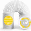 Portable Air Conditioner Hose, 5.9" Diameter Anti-Clockwise Thread, Universal Replacement AC Vent Hose Length up to 59" (Does not include coupler)