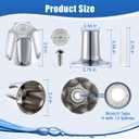 Enhon Shower Knobs 2 Piece Replacement, Compatible with Pfister Verve Tub Shower Handle Replacement, 2 Faucet Handle Trim Kit for 5-1/2 inch High, 12 Tooth Broach Stem Cartridge(Polished Chrome)