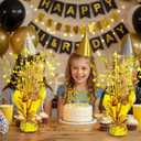 6 Pack Metallic Foil Spray Centerpiece Table Decoration Gold Party Centerpieces Table Decorations for Birthday Wedding Anniversary Graduation Party Decor